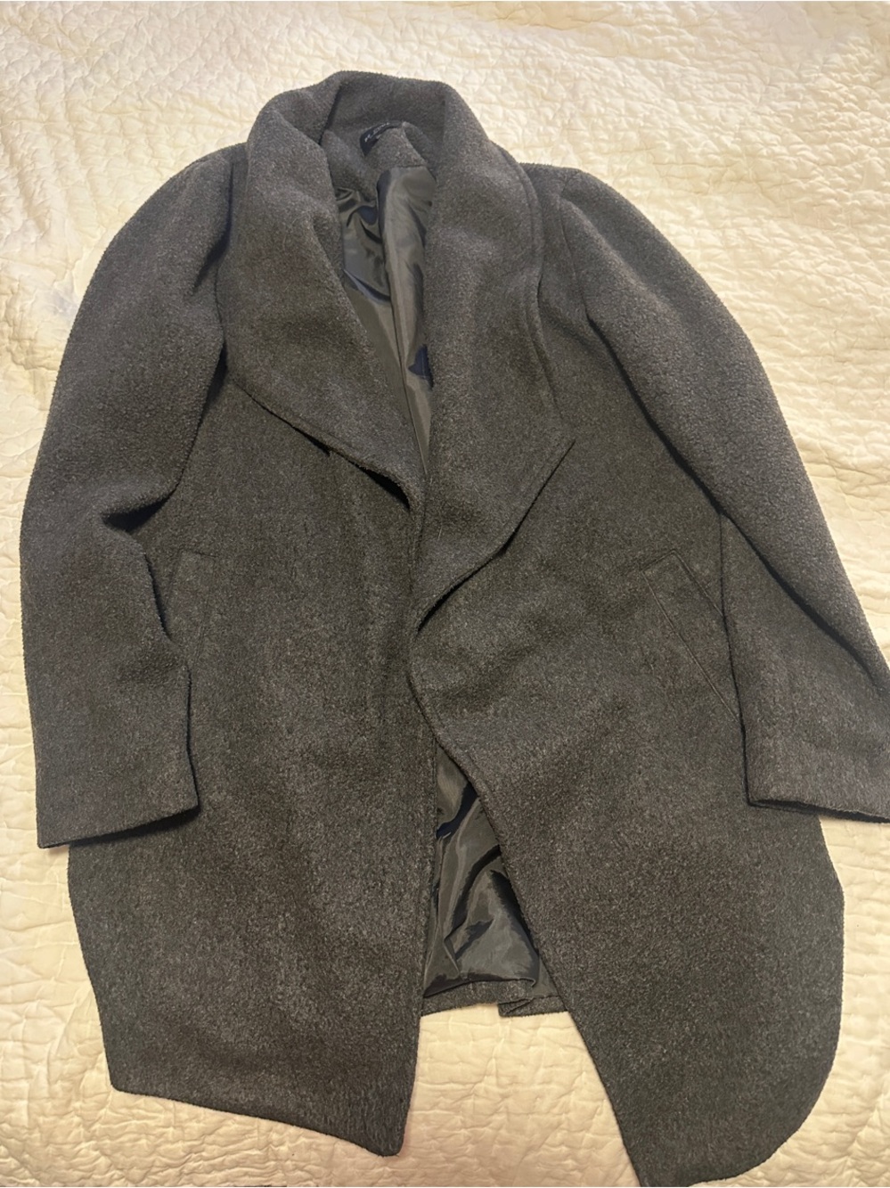 Be Cool Los Angeles Dark Gray Open Front Coat